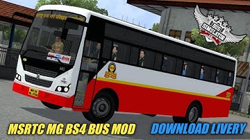 Msrtc Mg Bs4 Bus Mod || Download माहूर - शेगांव Bus Livery || Bus Simulator indonesia || Bussid