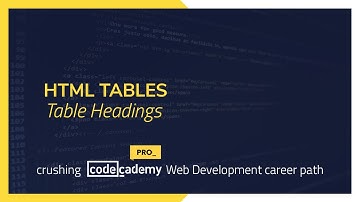 Crushing Codecademy PRO WEB DEVELOPMENT career path Challenge - Table Headings