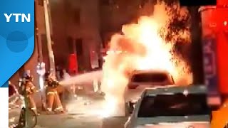 서울 성내동 주택가에 세워진 SUV에서 불...차량 전…