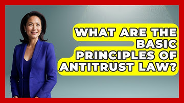 What Are The Basic Principles Of Antitrust Law? - Learn About Economics