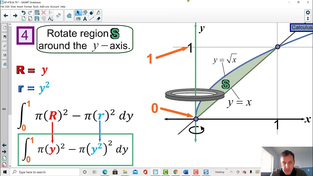 Leanza AP Calculus Washer Method HW 78 79 YouTube