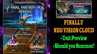 FFBE 1st Neo Vision Banner Cloud Banner Preview: Should you Summon?(#1114)