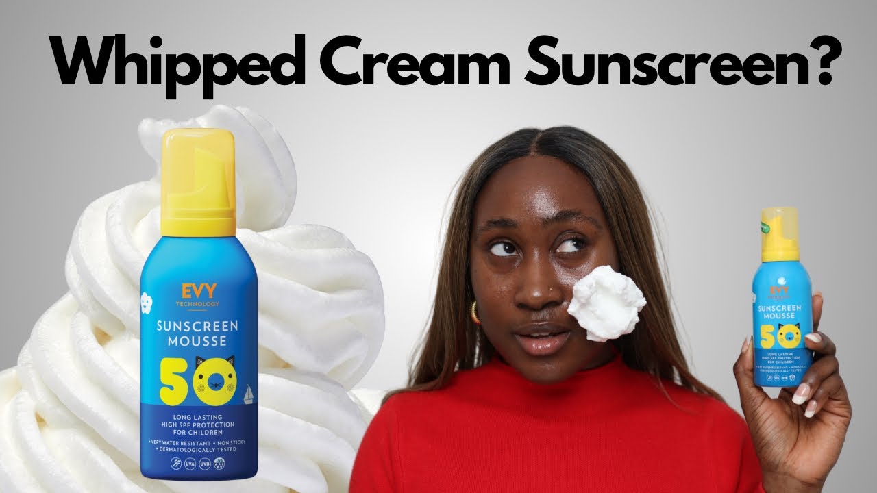 EVY Technology Sunscreen Mousse SPF50 Kids on Dark Skin #sunscreenreview