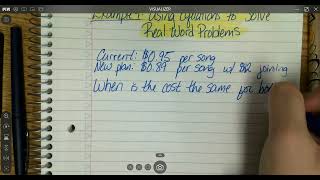 1-2: Using Equations to Solve Real World Problems (Ex. 4)