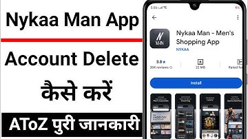 nykaa man account delete kaise kare | how to delete account nykaa man app