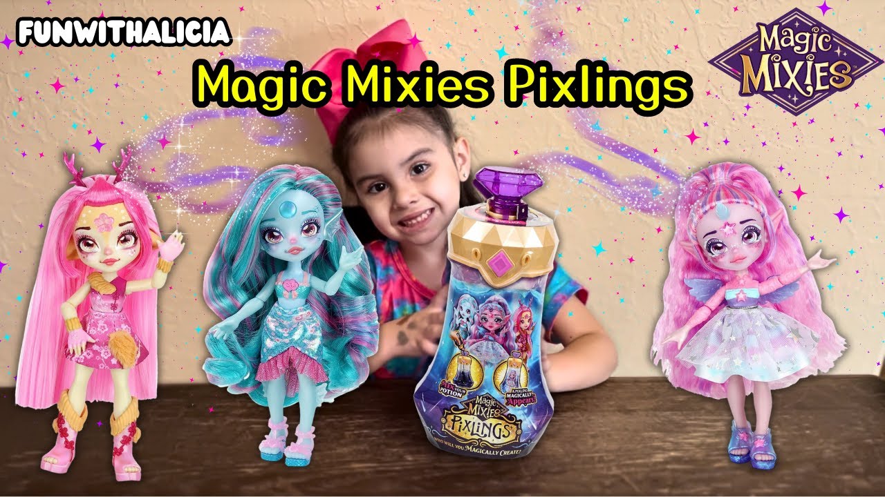 Magic Mixies Pixlings. Create and Mix A Magic Potion That Magically Reveals  A Beautiful 6.5” Pixling Doll Inside A Potion Bottle! . Meet…