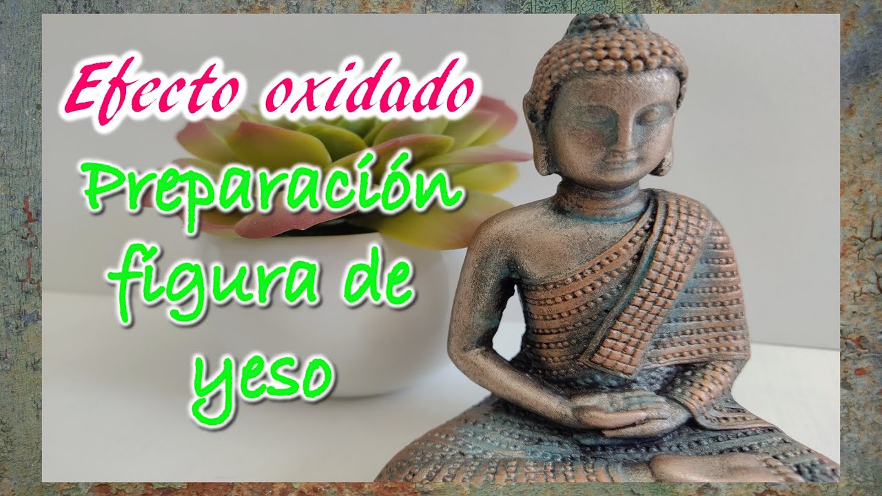 Cómo hacer efecto oxidado y preparación figura de yeso/Tutorial/ Decorando con Yaz