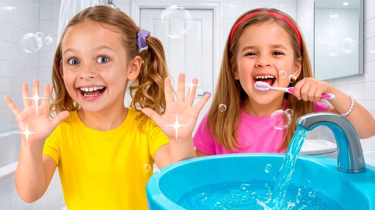 Maya e Mary e sua rotina matinal: escovar os dentes