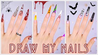 Subscribers Draw My Nail Designs (Halloween Edition)