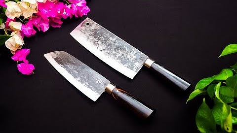 [Dao Phúc Sen], Cặp Dao Chặt Thái Đa Năng Mun Đen Cực Đẹp -Hàng Chuẩn của HTX DAO PHÚC SEN