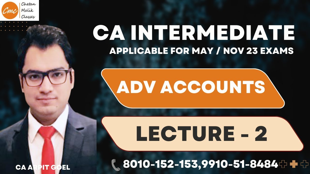 CA Inter advance accounts playlist I CA Inter advance accounts marathon ...