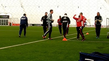 Training Jong Ajax 08-02-2012 in het adidas miCoach Performance Center