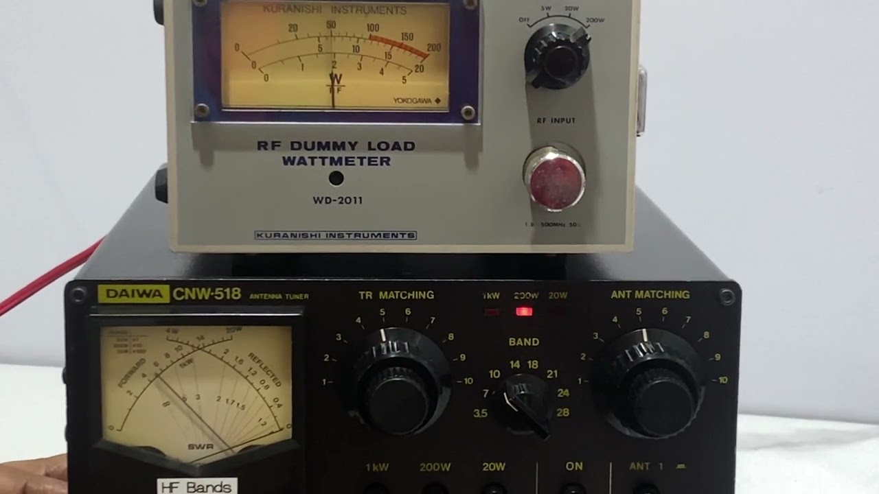 DAIWA CNW-518 チューナー DAIWA CNW - 518 HF ANTENNA TUNER 1KW - YouTube