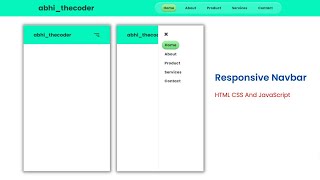 How To Make A Responsive Navigation Bar Using HTML CSS And JavaScript