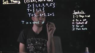 Basics of Set Theory 3: Defining Subsets using For All Notation ∀