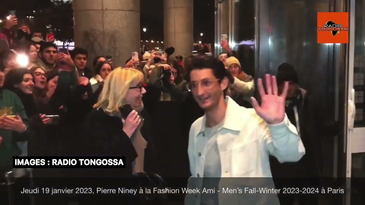 Jeudi 19 janvier 2023, Pierre Niney à la Fashion Week Ami à Paris.