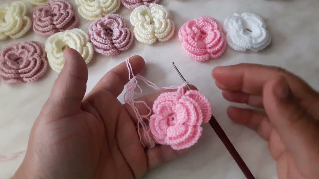 KATKATLI GÜL YAPIMI (krem takım lif çiçek yapımı)