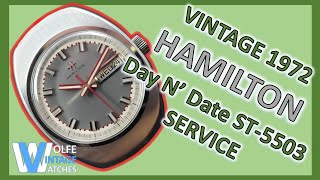 Servicing a 1972 Hamilton Day N&#39; Date ST-5503 - Manual Wind Caliber 800 (ETA 2769)