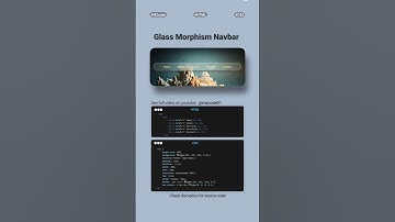 Glass Morphism Navbar🔮 (HTML/CSS) | mzcode01 #coding #css #shorts #viralvideo #webdesign #csstricks