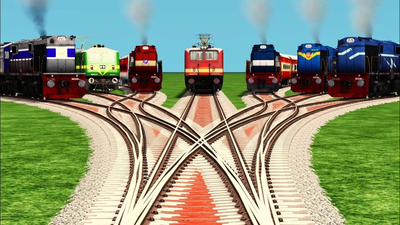 7 Train Railroad Tracks ll Railroad Run To New Dengaras Track ll train ...