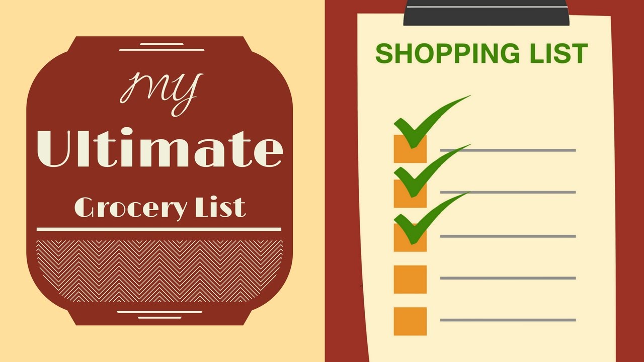 My Ultimate Healthy Grocery List | Downloadable list - YouTube