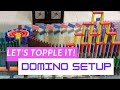 Domino setup | Domino rally using Slow-stones, Triangles, Circular field, Sonimod and 2D pyramid