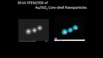 [Materials] 30 kV STEM/EDX of Au/SiO2 Core-shell Nanoparticles