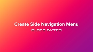How to Create a Side Navigation Menu