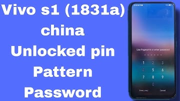 #vivo s1 (1831a china) how to hard reset| Unlocked Pin| Password|Pattern  Free Gmail Account!!