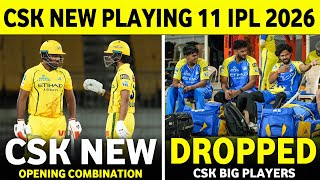 CSK New Changes Playing 11 IPL 2026 | CSK Dropped Big Players IPL 2026 || screenshot 2