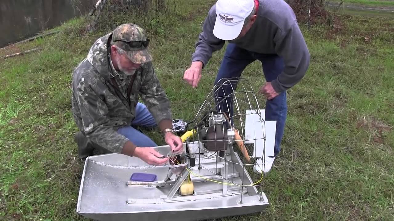 RC AIR BOAT GAS POWER - YouTube
