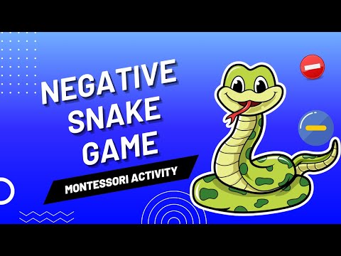 Negative Snake Game 🐍 | Subtraction | Montessori Mathematics