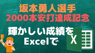 【祝 2000本安打】坂本勇人選手の成績をExcelで（計算式の入れ方、インターネットからデータの貼り付け【YouTubeパソコン教室】