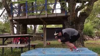 First backflip off of a table.