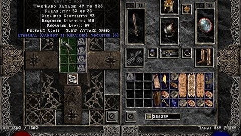 Diablo 2 Making An Obedience (Ethereal Cryptic Axe Example)