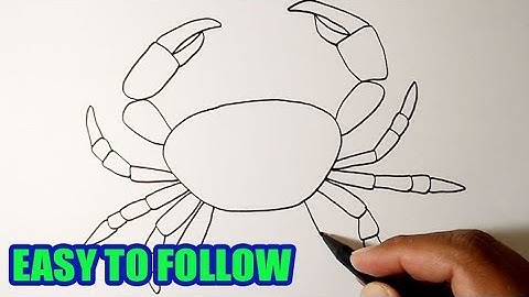 How to draw a crab easy step by step | SEMI REALISTIC DRAWING | Crab Drawing Easy