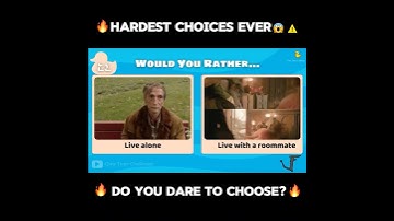 would you rather...? Hardest choices ever! Short #quiz #wouldyourrather #quiztime