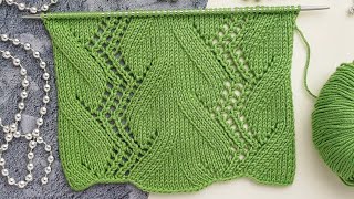 Интересный ажурный узор спицами/ Схема узора/ Interesting openwork pattern