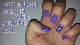 nail purple easy tape striping