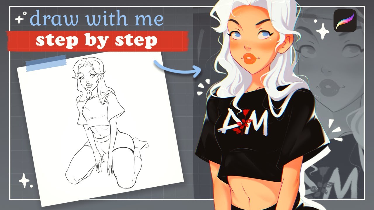 How I Draw in Procreate Quick Sketch to Stunning Illustration! - YouTube