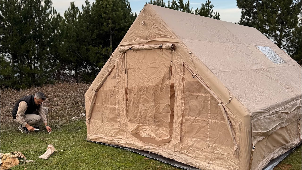 Şişme çadırla ilk kış kampımız | Uludağ’da bir gece 