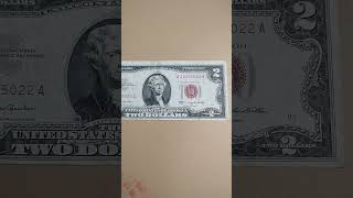 1963 Red Seal Note 2 Dollar Bill