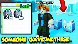 Someone Traded Me INSANE PETS On My Noob Account In Pet Simulator X *SO OP* (Roblox)