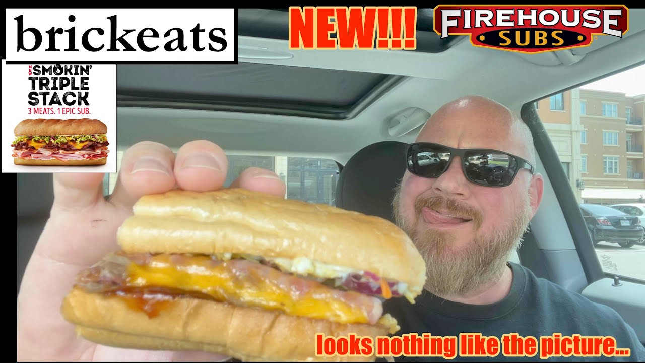 Firehouse Subs *NEW* Smokin' Triple Stack Review brickeats YouTube
