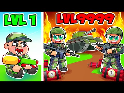 Upgrading BABY ARMY to MAX LEVEL ARMY in ROBLOX TOY SOLDIER DEFENSE