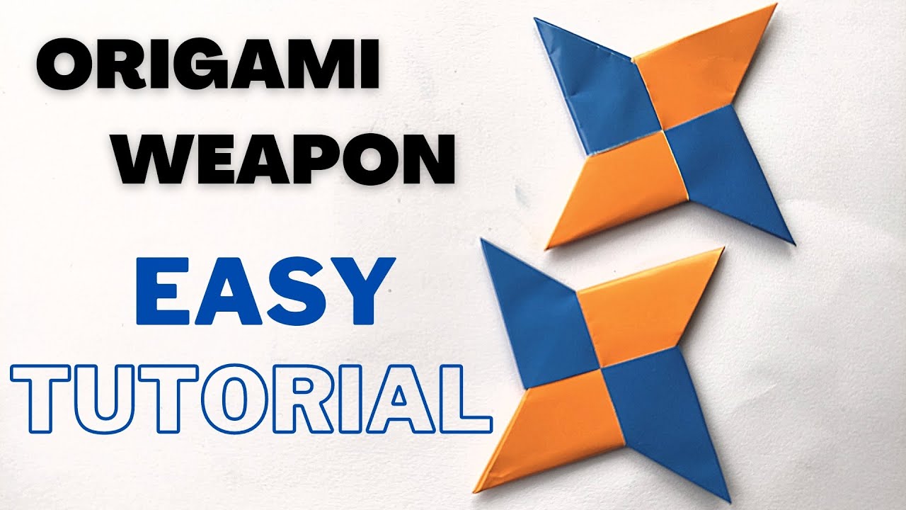 ORIGAMI WEAPON - make a weapon easy use paper origami - YouTube