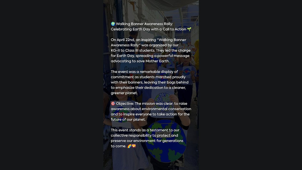 🌍 Walking Banner Awareness Rally: Celebrating Earth Day with a Call to Action 🌱