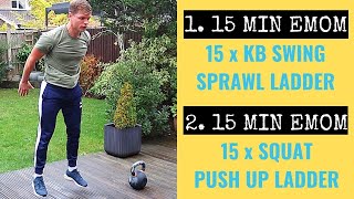 Intense 2 x 15 min EMOM // HOME WORKOUT // HIIT