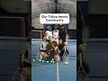 Day2 mic-ing my friends while playing Tennis 🤭 how did they do?