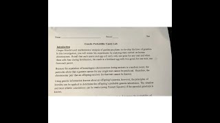 Genetic Probability Candy Lab
